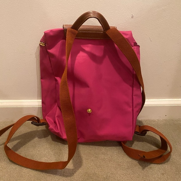 Longchamp Pink and Brown Backpack - Picture 3 of 4